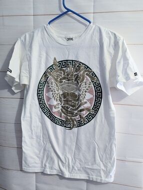 Vintage Mint Crooks & Castles Tshirt W/ Gold Medusa Graphic Size Small